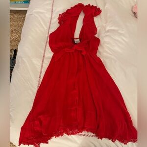 Peixoto Red Mini Farrah Dress